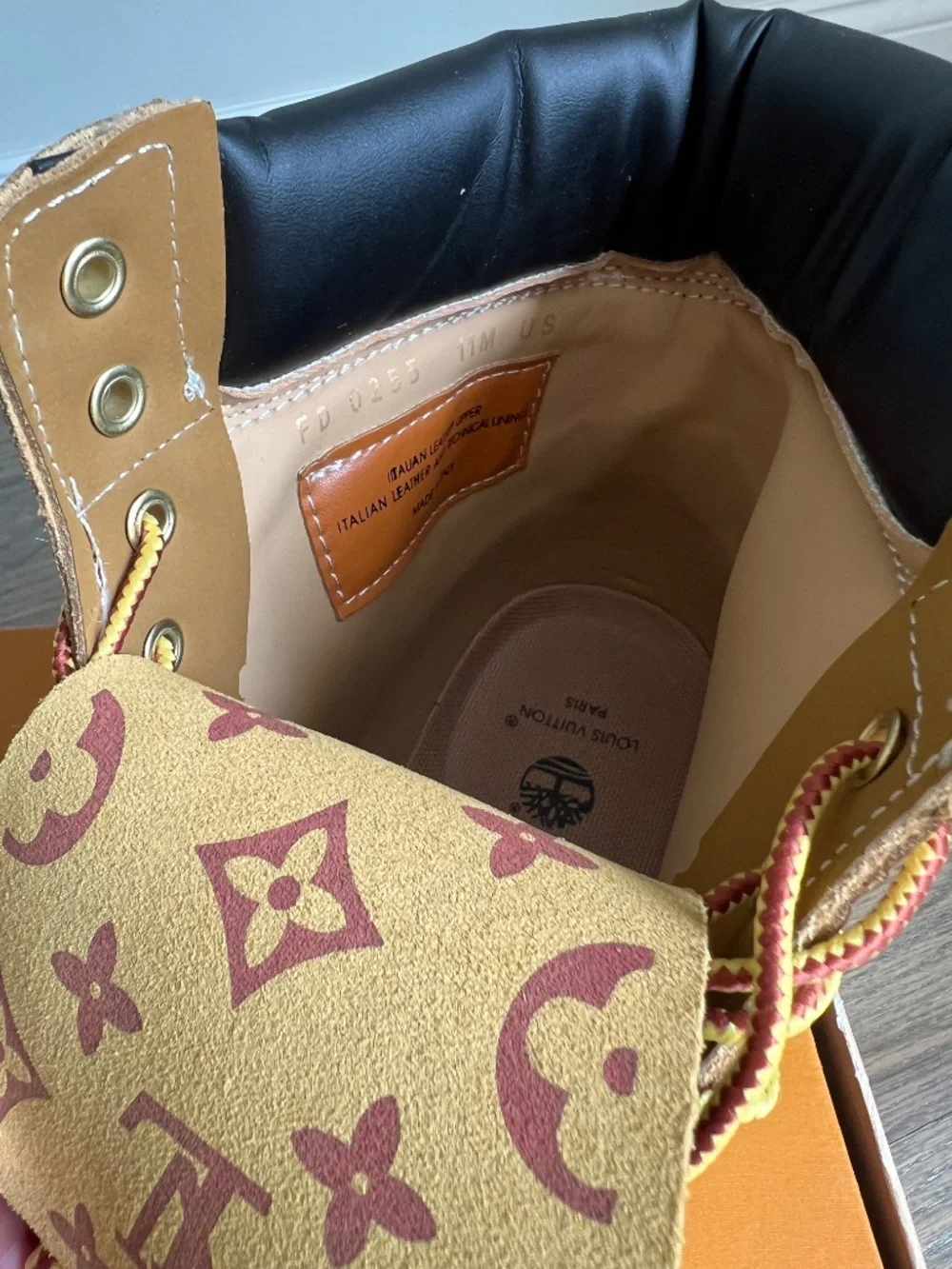 Louis Vuitton x Timberland 6” Ankle Blot in Wheat Monogtam